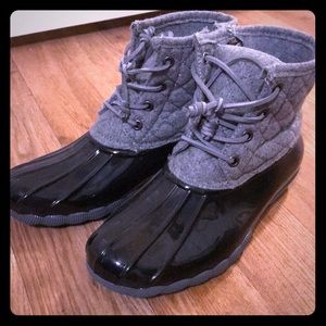 Grey Ankle Duck Boots
